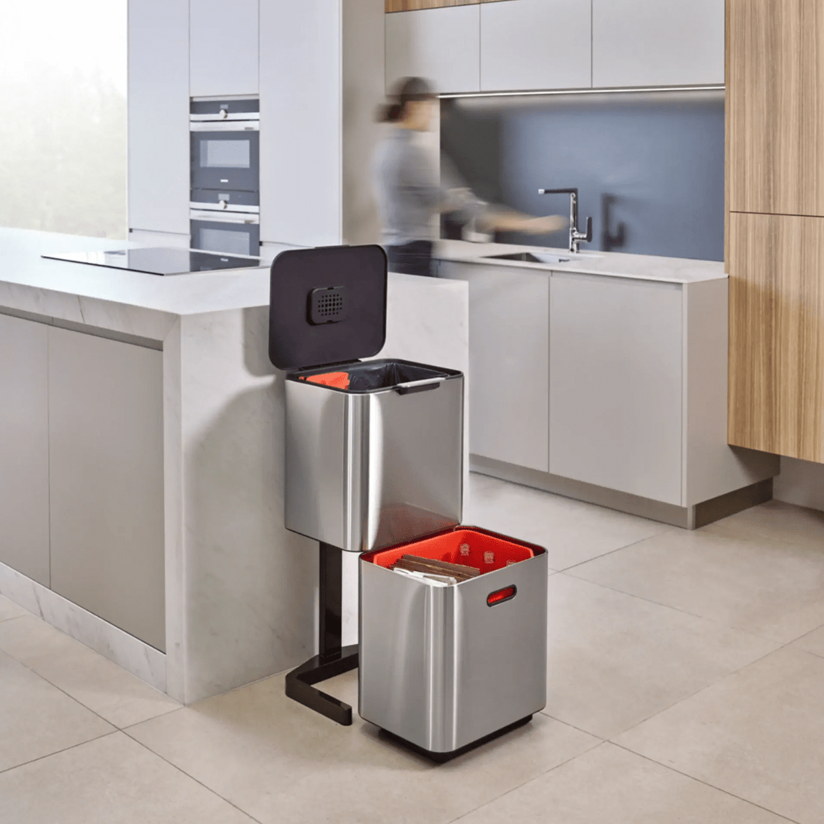 Cesto Reciclador 60 L Joseph Joseph Acero Inoxidable - Good Kitchen