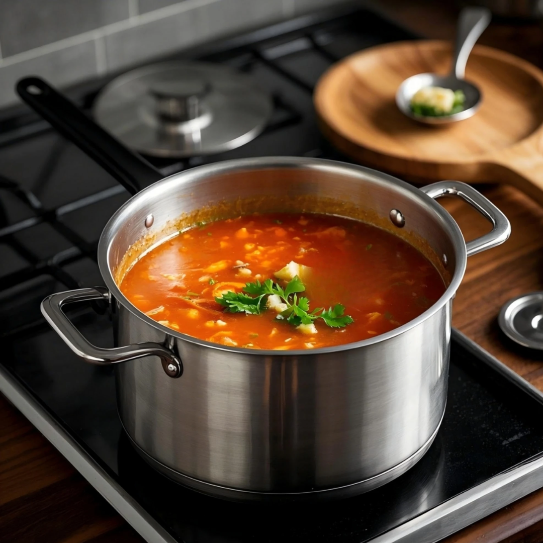 Olla Alta de Acero Inoxidable 28cm Lacor