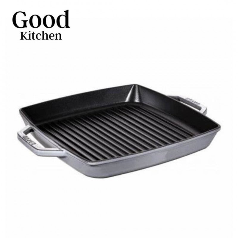 Plancha Staub Cuadrada 33cm Gris Grafito - Good Kitchen