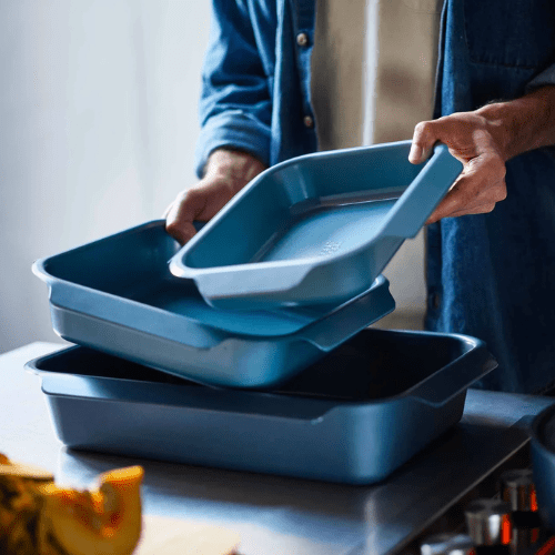 Set de 3 asaderas para hornear apilables - Good Kitchen