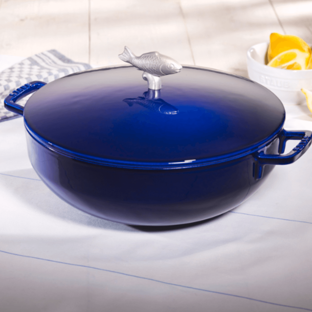 Cacerola boullabaisse Staub 28cm azul oscuro