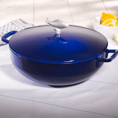 Cacerola boullabaisse Staub 28cm azul oscuro