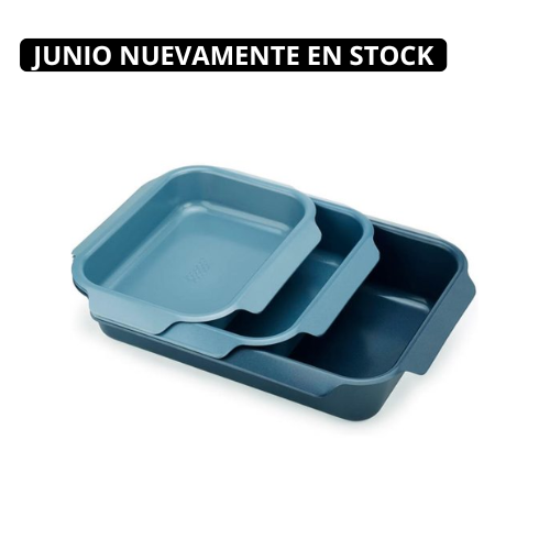 Set de 3 asaderas para hornear apilables