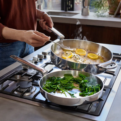 Sartén de Acero Inoxidable Con Mango Plegable 20cm | Sin Tapa