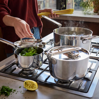 Batería de Cocina Steel con Mango Plegable 3pzs