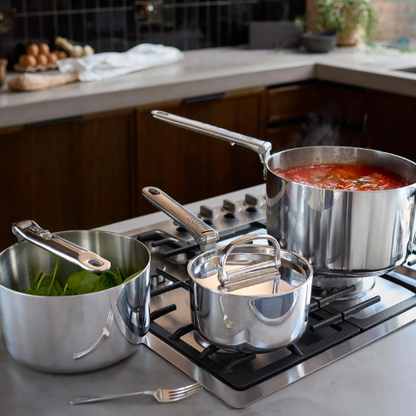 Batería de Cocina Steel con Mango Plegable 3pzs