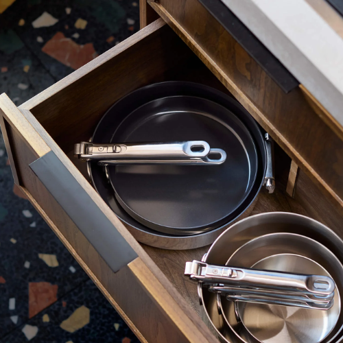 Sartén de Acero con Recubrimiento Cerámico y Mango Plegable 24 cm | Sin Tapa