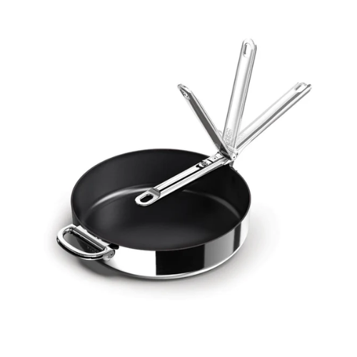 Sartén de Acero con Recubrimiento Cerámico y Mango Plegable 24 cm | Sin Tapa