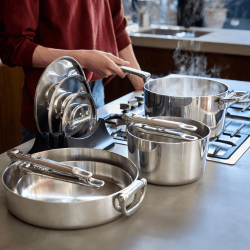 Batería de Cocina Steel con Mango Plegable 5pzs - Good Kitchen