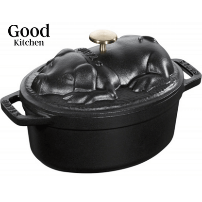 Black Pig Cocotte Staub Oval 17cm - Good Kitchen