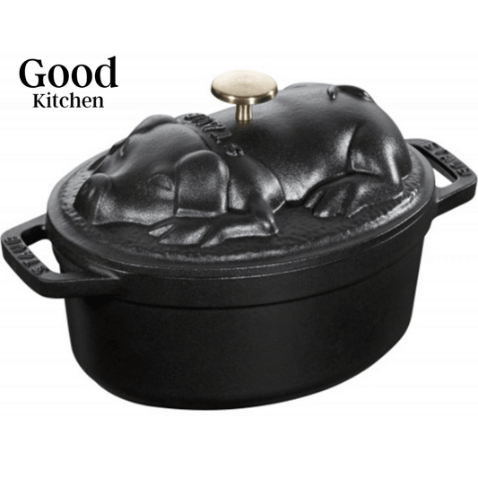Black Pig Cocotte Staub Oval 17cm - Good Kitchen