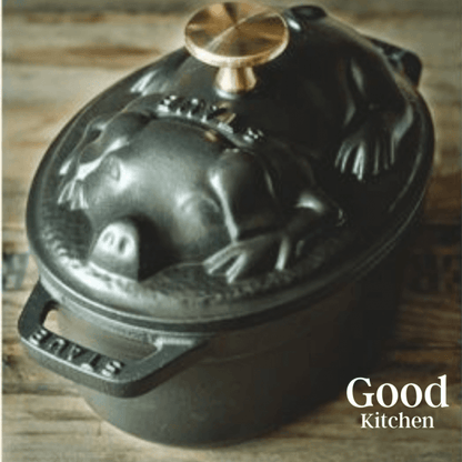 Black Pig Cocotte Staub Oval 17cm - Good Kitchen