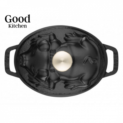 Black Pig Cocotte Staub Oval 17cm - Good Kitchen
