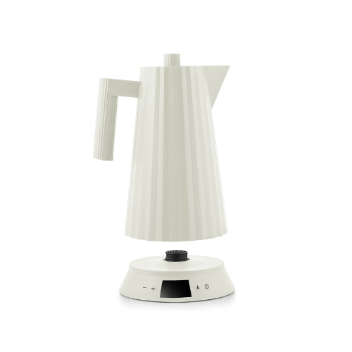 Jarra Eléctrica Plisada Con Control de Temperatura Blanca Alessi - Good Kitchen