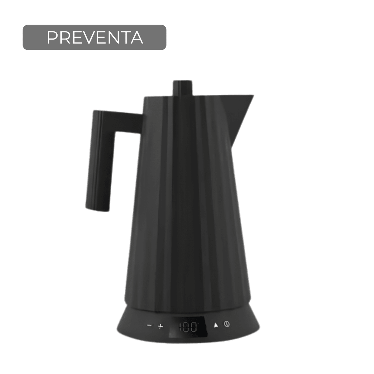 Jarra Eléctrica Plissé con Control de Temperatura Negra Alessi - Good Kitchen