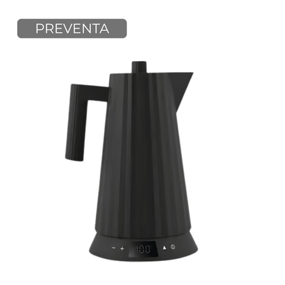 Jarra Eléctrica Plissé con Control de Temperatura Negra Alessi - Good Kitchen