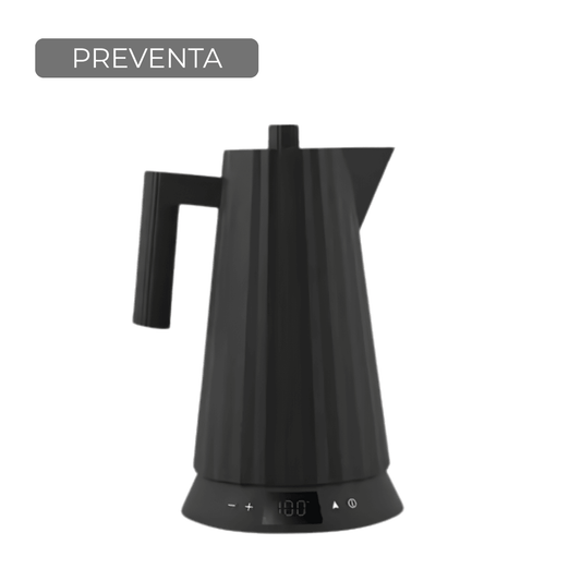 Jarra Eléctrica Plissé con Control de Temperatura Negra Alessi - Good Kitchen