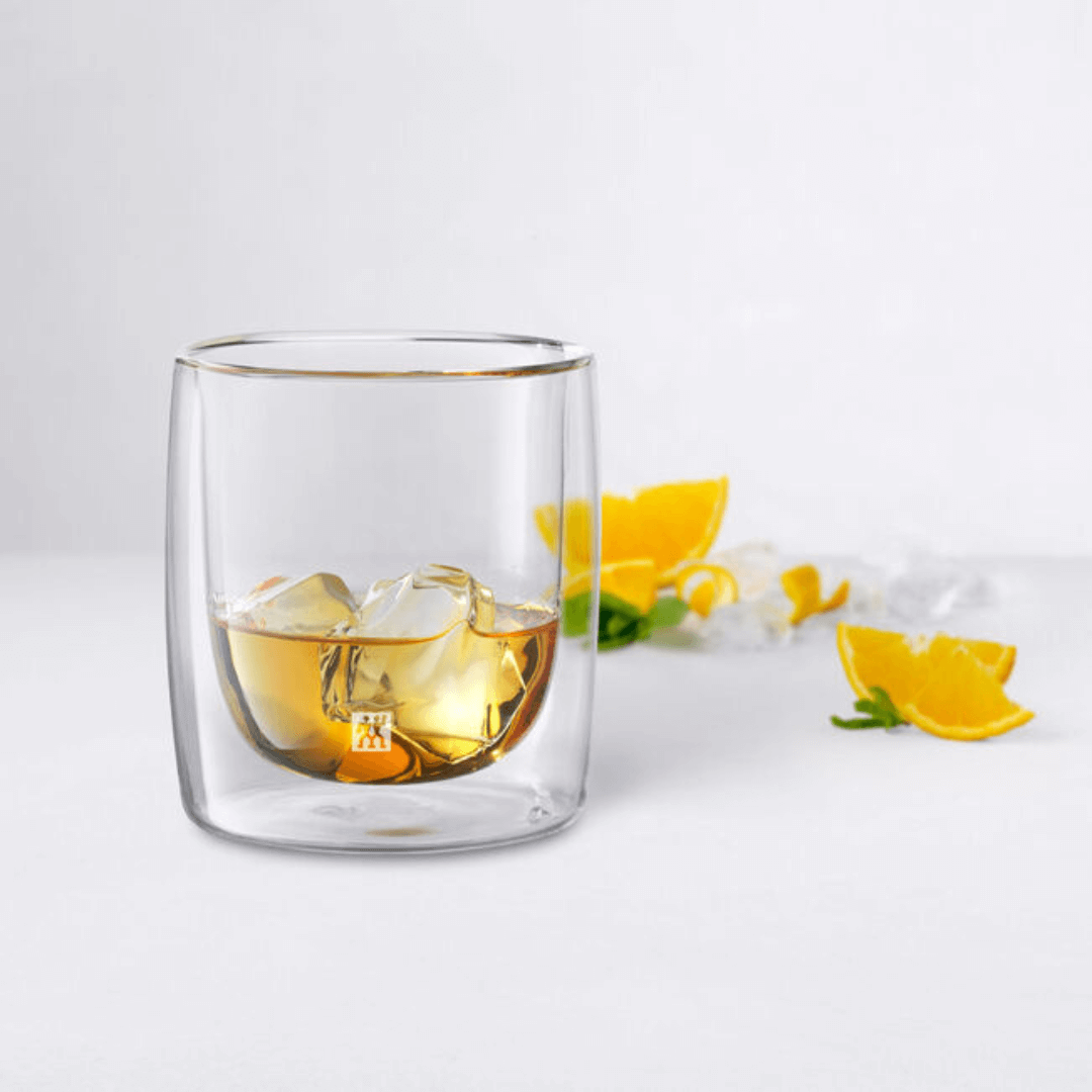 Juego de 2 vasos doble pared para Whisky