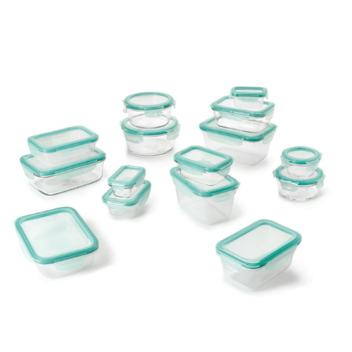 Juego de recipientes de vidrio con tapas herméticas “Smart Seal” – 15 piezas Oxo - Good Kitchen