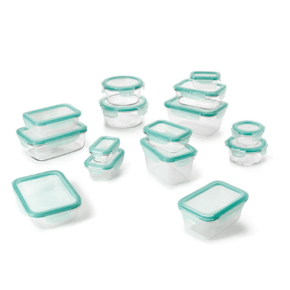 Juego de recipientes de vidrio con tapas herméticas “Smart Seal” – 15 piezas Oxo - Good Kitchen
