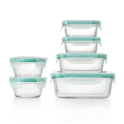 Juego de recipientes de vidrio con tapas herméticas “Smart Seal” – 6 piezas Oxo - Good Kitchen