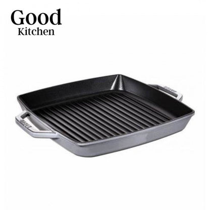 Plancha Staub Cuadrada 33cm Gris Grafito - Good Kitchen
