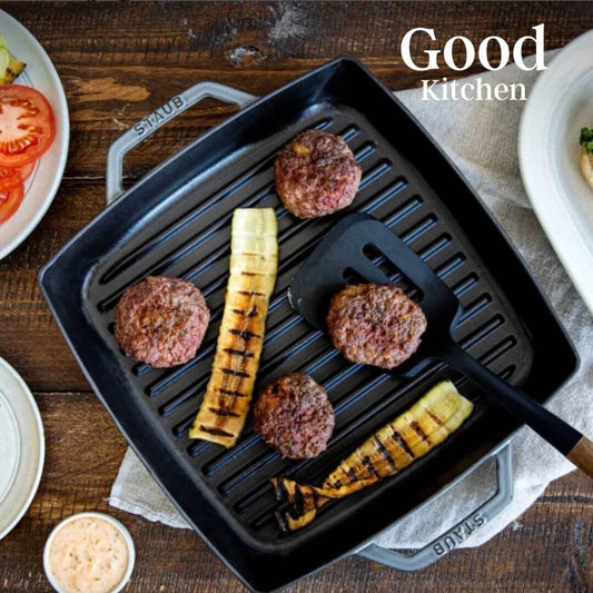 Plancha Staub Cuadrada 33cm Gris Grafito - Good Kitchen