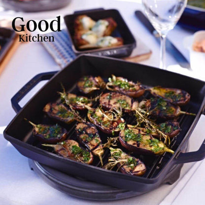 Plancha Staub Cuadrada 33cm Negra - Good Kitchen