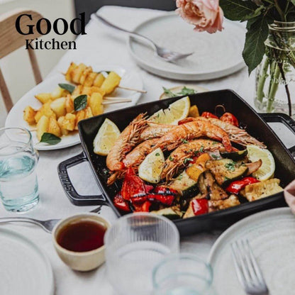Plancha Staub Cuadrada 33cm Negra - Good Kitchen