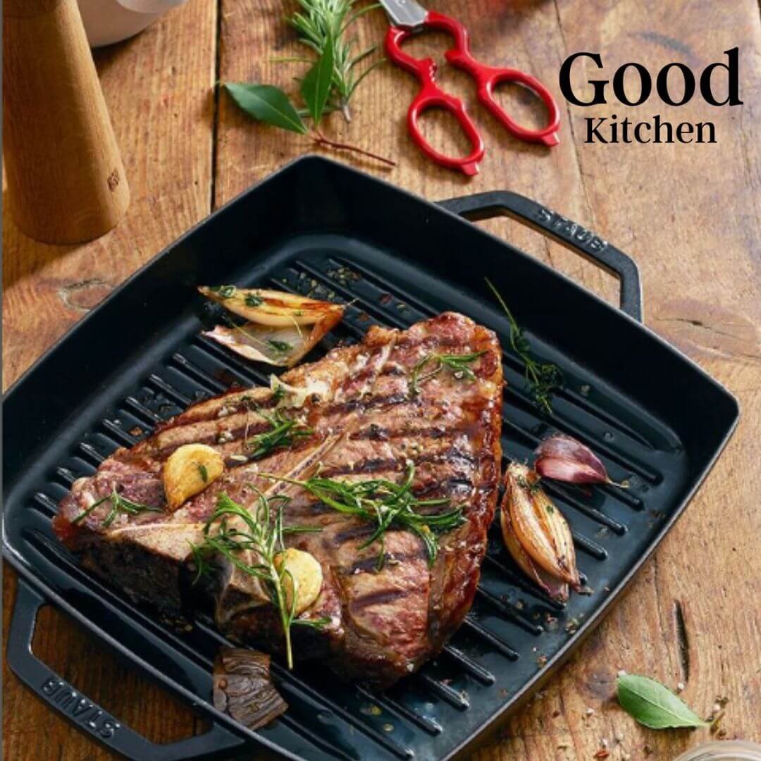Plancha Staub Cuadrada 33cm Negra - Good Kitchen
