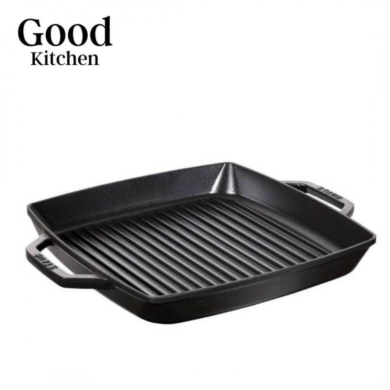 Plancha Staub Cuadrada 33cm Negra - Good Kitchen
