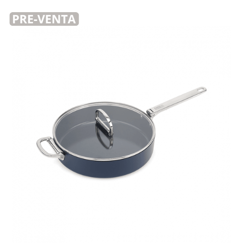 Sartén con Recubrimiento Cerámico y Mango Plegable 28 cm | Con Tapa - Good Kitchen