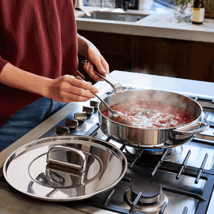 Sartén de Acero Inoxidable Con Mango Plegable 28cm - Good Kitchen