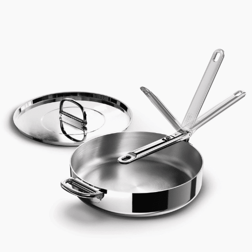 Sartén de Acero Inoxidable Con Mango Plegable 28cm - Good Kitchen