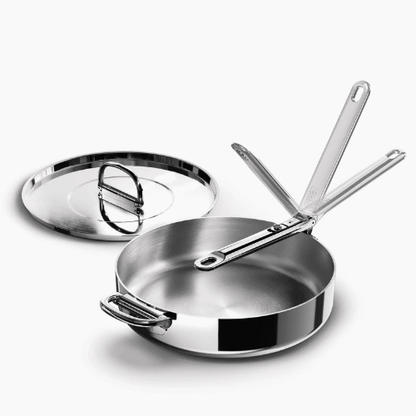 Sartén de Acero Inoxidable Con Mango Plegable 28cm - Good Kitchen