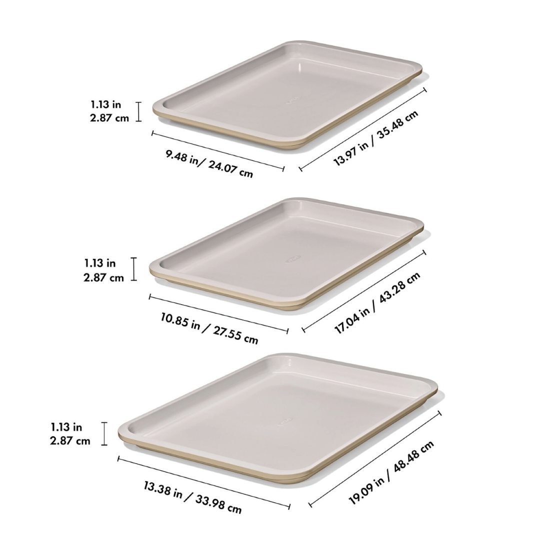 Set de 3 asaderas con recubrimiento cerámico antiadherente Oxo - Good Kitchen