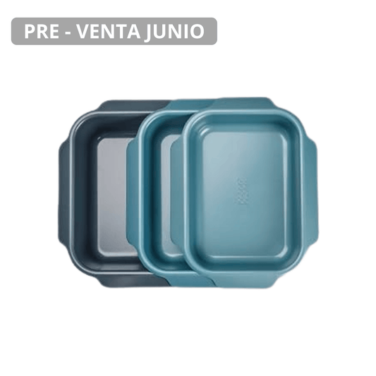 Set de 3 asaderas para hornear apilables - Good Kitchen