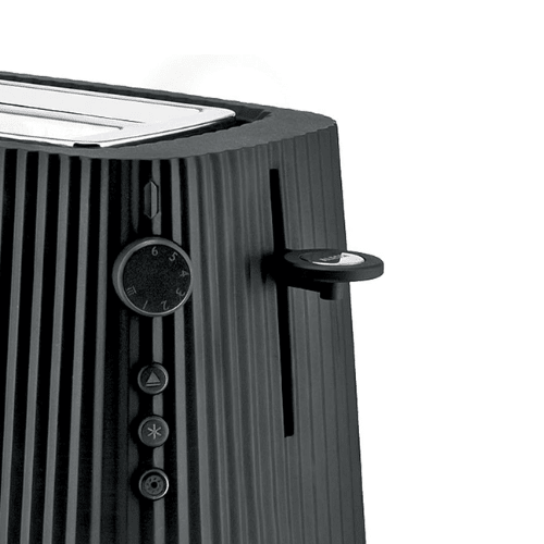 Tostadora Plissé 2 Rebanadas Largas Negra Alessi - Good Kitchen