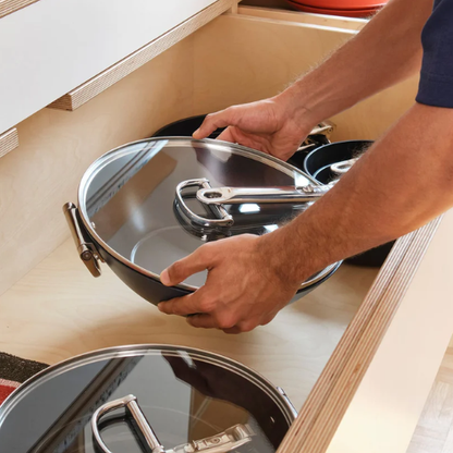 Wok Space con Recubrimiento Cerámico y Mango Plegable 32 cm | Con Tapa