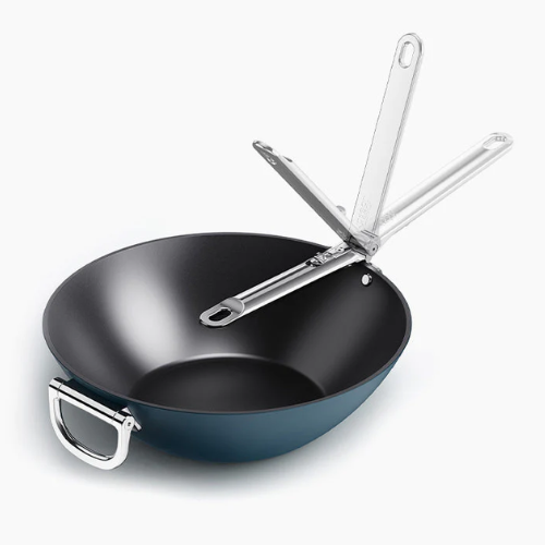 Wok Space con Recubrimiento Cerámico y Mango Plegable 32 cm | Con Tapa