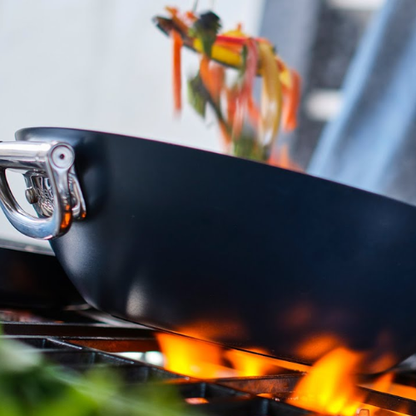 Wok Space con Recubrimiento Cerámico y Mango Plegable 32 cm | Con Tapa